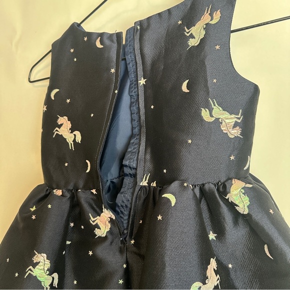 H&M Tulle Iridescent Navy Blue Dress | Size 4-5 - Picture 4 of 9